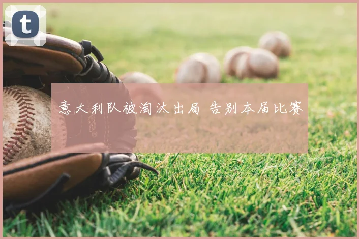 意大利队被淘汰出局 告别本届比赛